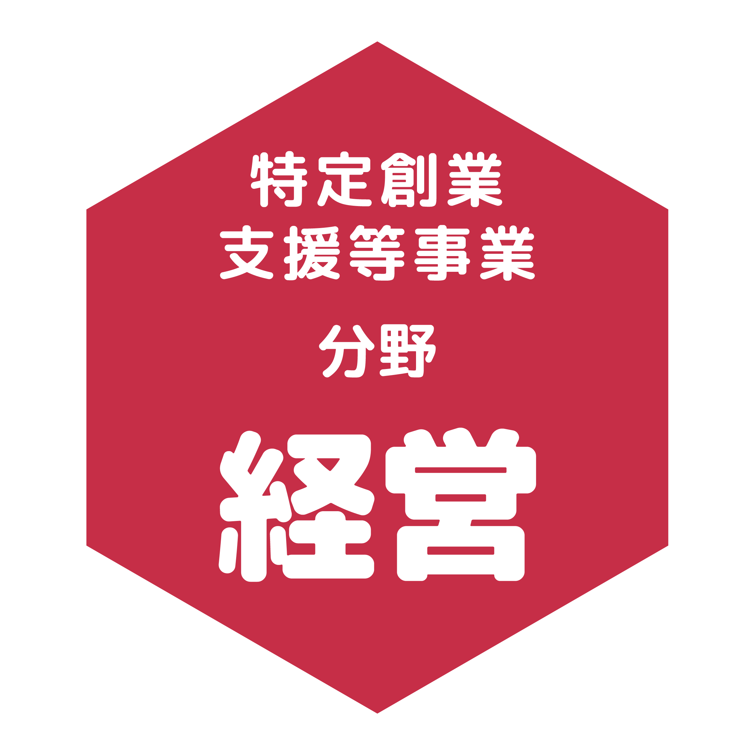 特定創業支援等事業分野経営のバッジ